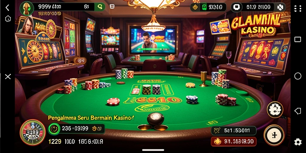 Tampilan screenshot utama 9399 menunjukkan gameplay Kasino yang mendebarkan.