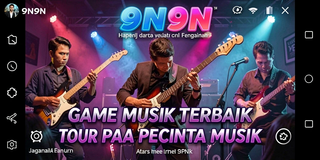 Gameplay seru dalam 9N9N yang menonjolkan alunan musik.