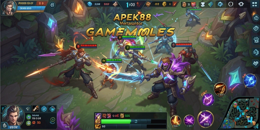 Tampilan seru dan dinamis dari gameplay APEK88.