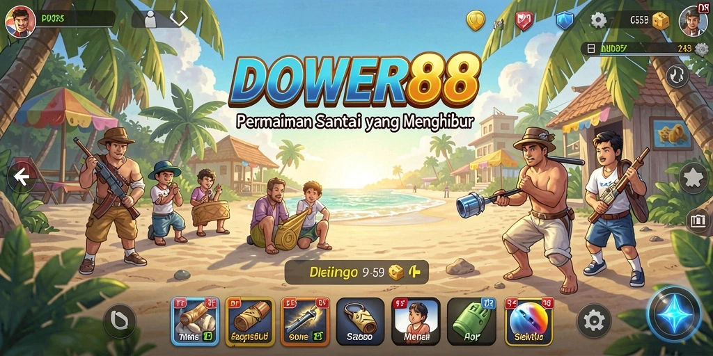 Tangkapan layar DOWER88 menunjukkan gameplay santai dan menyenangkan.