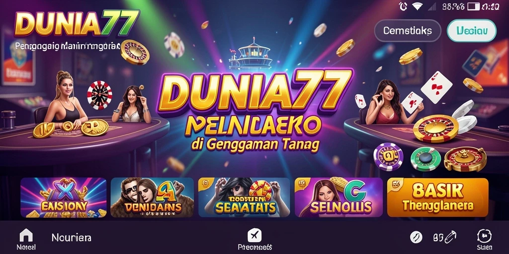 Tampilan gameplay DUNIA77 dengan efek visual mengesankan.