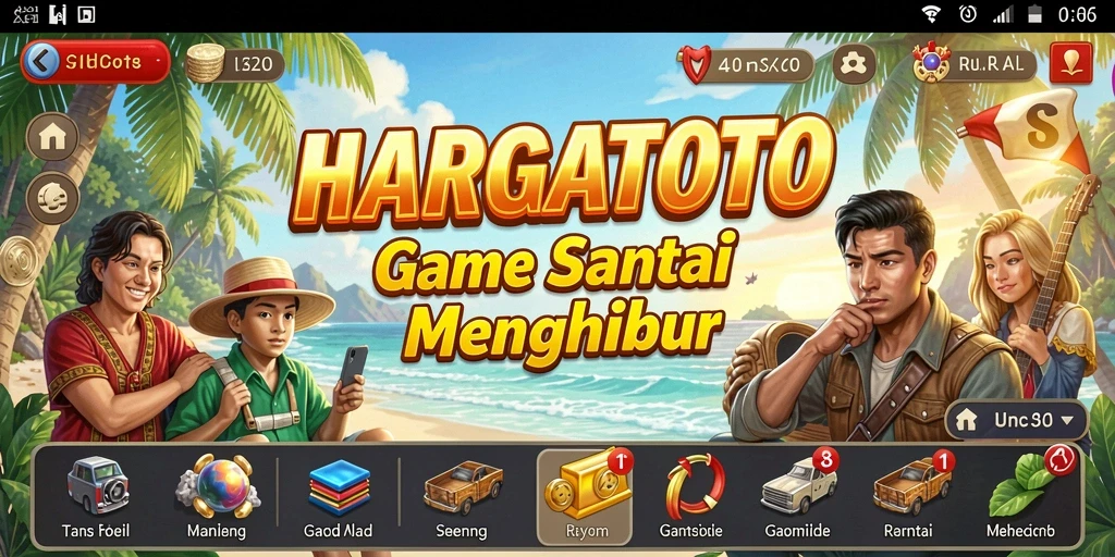 Tangkapan layar HARGATOTO menampilkan gameplay yang ceria dan menghibur.
