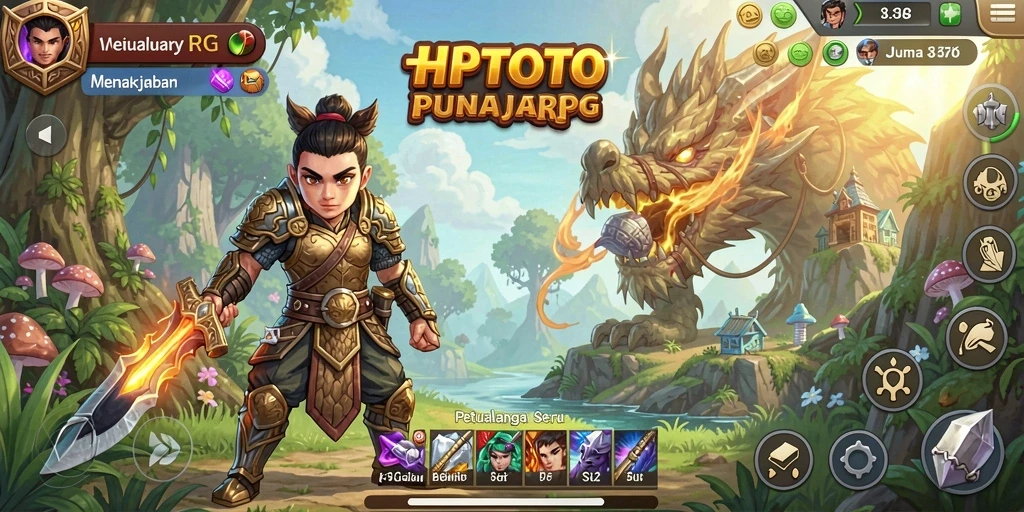 Tangkapan layar HPTOTO yang menunjukkan aksi seru di dunia RPG.
