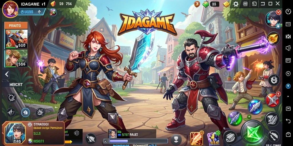 Tampilan gameplay menegangkan dalam IDAGAME dengan strategi yang mendalam.