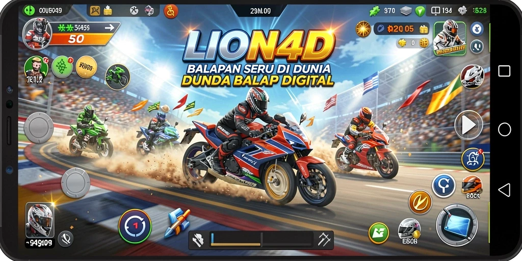 Gameplay Racing yang seru dan mendebarkan dalam LION4D.