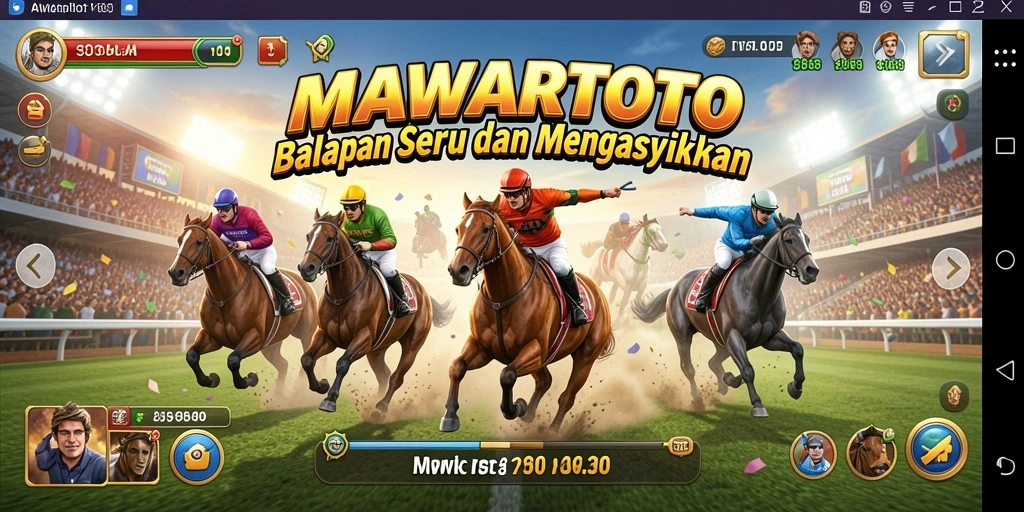 Tangkapan layar gameplay seru di MAWARTOTO saat balapan di trek menantang.