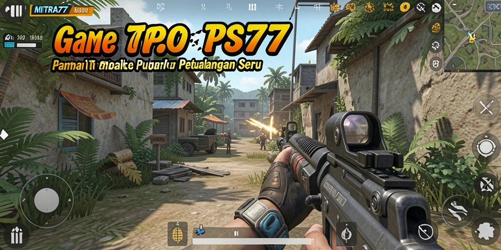 Tampilan gameplay seru dalam MITRA77 dengan aksi TPS yang mendebarkan.