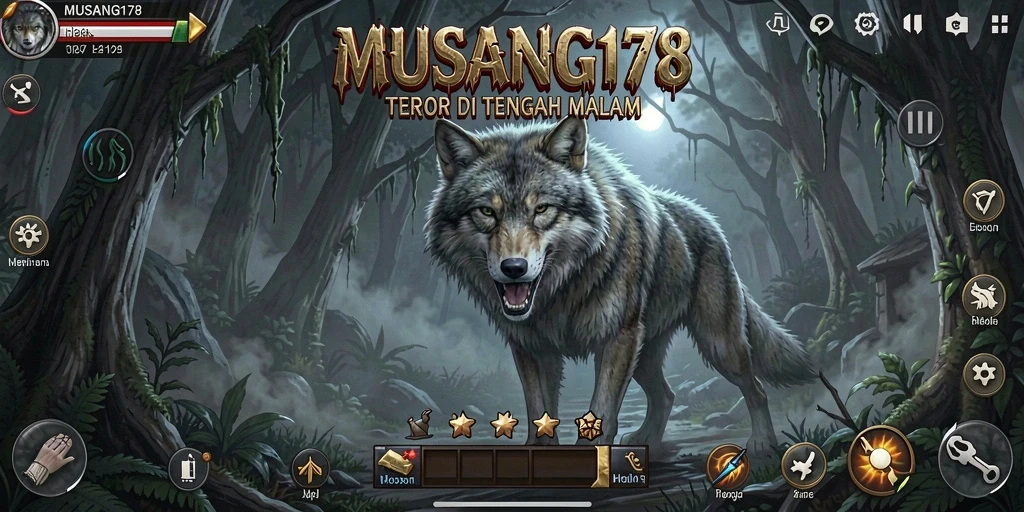 Gameplay menakutkan dalam MUSANG178 dengan atmosfer mencekam.