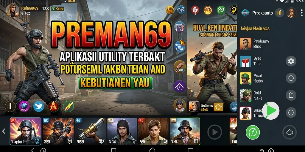 Screenshot PREMAN69 yang menunjukkan fitur utilitas yang bermanfaat.