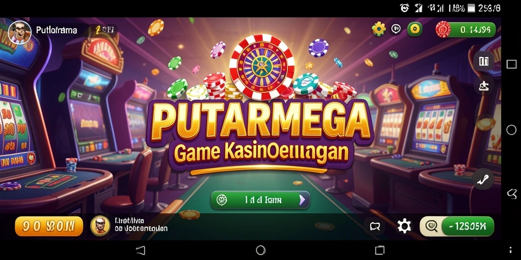 Tampilan gameplay PUTARMEGA yang memukau dan penuh aksi kasino.