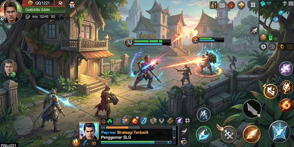 Tampilan screenshot QQ1221 menampilkan aksi seru dalam strategi SLG.
