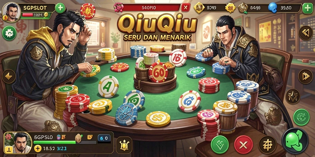 Tangkapan layar SGPSLOT menampilkan aksi seru QiuQiu di dalam game.