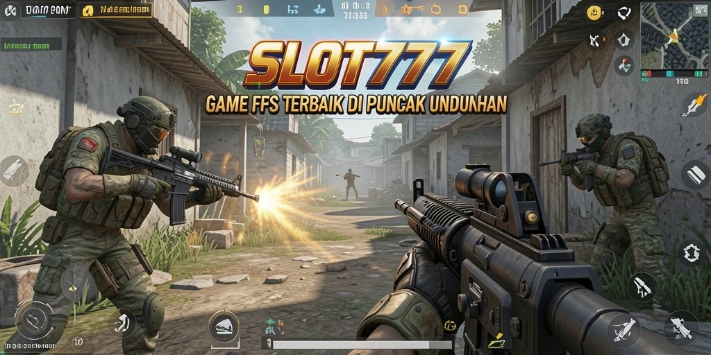 Tampilan seru permainan FPS yang mendebarkan di SLOT777.