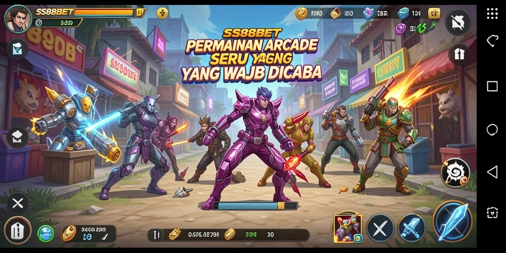 Screenshot utama SS88BET menampilkan aksi seru dalam permainan Arcade.