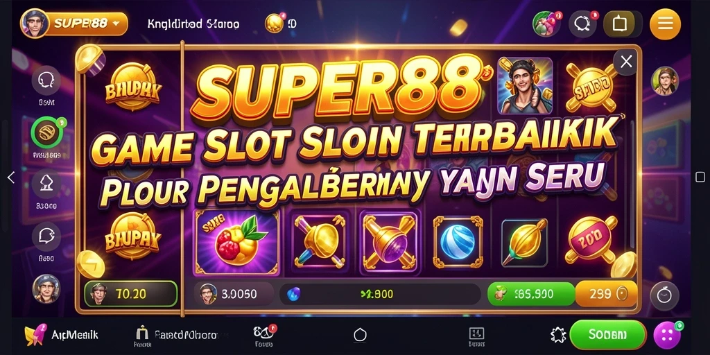 Tampilan menawan dari gameplay SUPER88 dengan efek visual yang memukau.