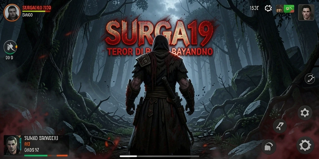 Screenshot menampilkan suasana mencekam dalam gameplay SURGA19.