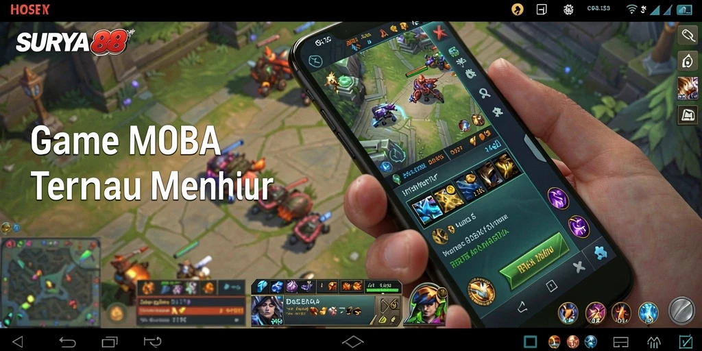 Tampilan gameplay <strong>SURYA88</strong> saat pertarungan tim intens.
