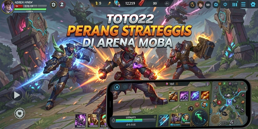 Tampilan aksi seru dalam permainan TOTO22 MOBA.